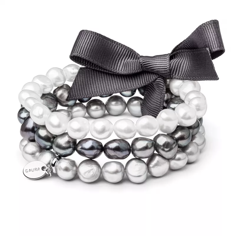Elegantes Perlenarmband 3-reihig mehrfarbig Elegantes Perlenarmband 3-reihig mehrfarbig