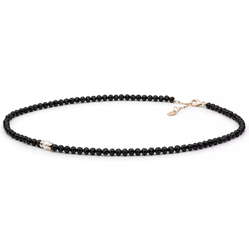 Gaura Pearls Perlenkette - weiss, rund, 39-42 cm, 585 Rosegold plattiert Gaura Pearls Perlenkette - weiss, rund, 39-42 cm, 585 Rosegold plattiert
