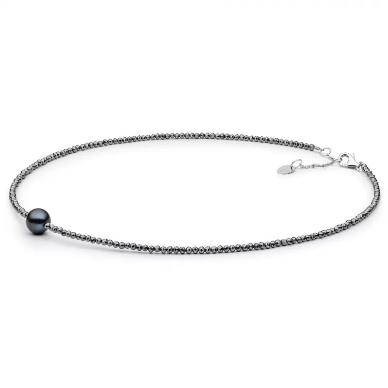 Gaura Pearls Perlenkette - schwarz, 37-40 cm, 925 Silber Gaura Pearls Perlenkette - schwarz, 37-40 cm, 925 Silber
