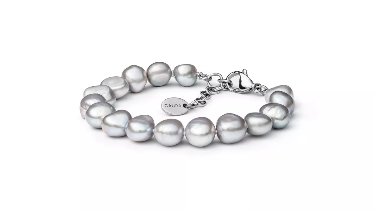 Perlenarmband grau barock BRG211-B_19.5 Perlenarmband grau barock BRG211-B_19.5