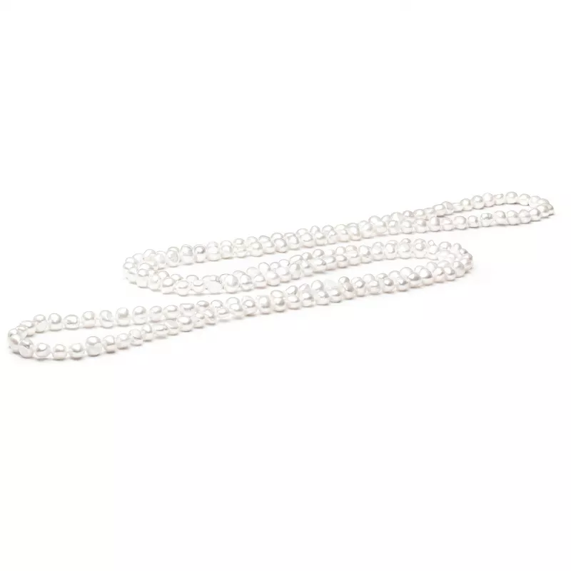Gaura Pearls Perlenkette - weiß, barock, 160 cm Gaura Pearls Perlenkette - weiß, barock, 160 cm