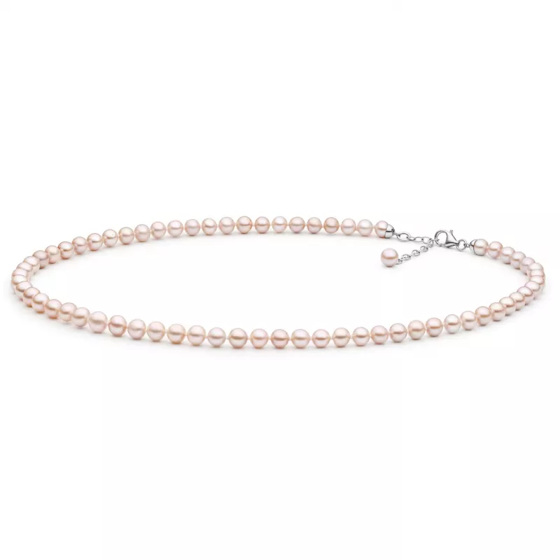 Gaura Pearls Perlenkette - lavendel, rund, 45-48 cm, 925 Silber Gaura Pearls Perlenkette - lavendel, rund, 45-48 cm, 925 Silber