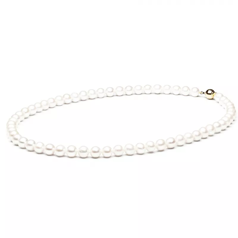 FARWG685-M Gaura Pearls Perlenkette - weiss klassisch 50 cm 585 Weiss Gelbgold FARWG685-M Gaura Pearls Perlenkette - weiss klassisch 50 cm 585 Weiss Gelbgold