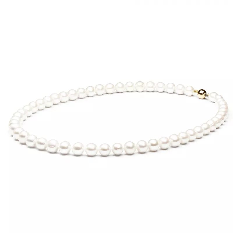 FARWG795-M Gaura Pearls Perlenkette - weiss rund 50 cm 585 Weiss Gelbgold FARWG795-M Gaura Pearls Perlenkette - weiss rund 50 cm 585 Weiss Gelbgold