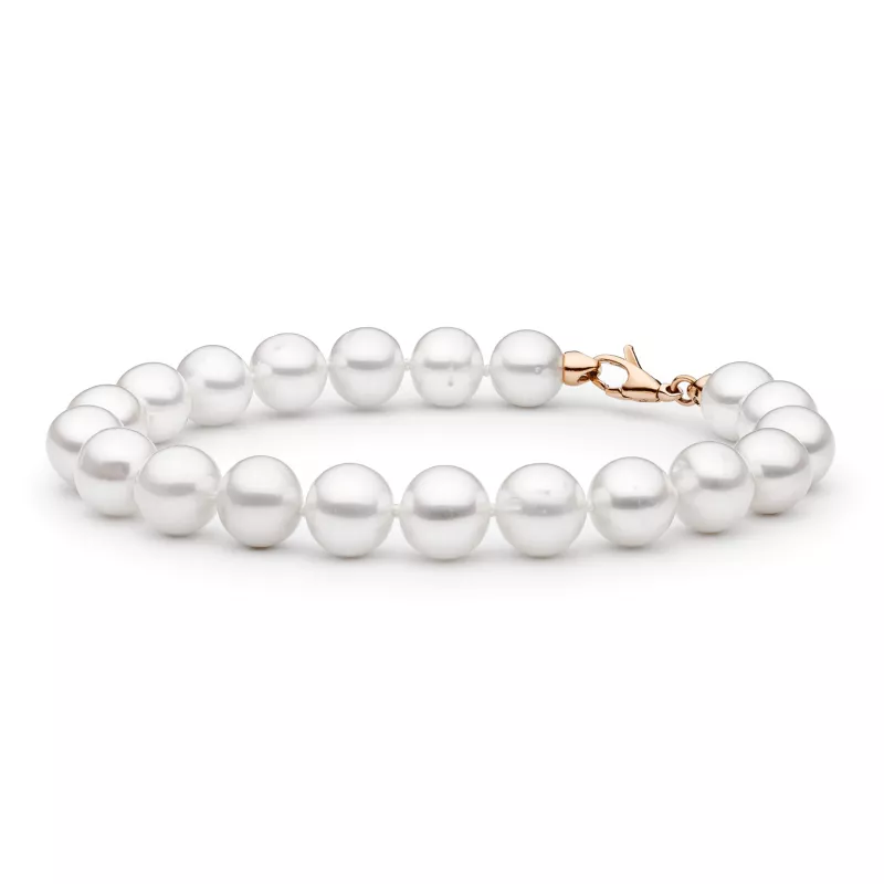 Gaura Pearls Perlenarmband - weiß, 8 mm, 585 Roségold Gaura Pearls Perlenarmband - weiß, 8 mm, 585 Roségold