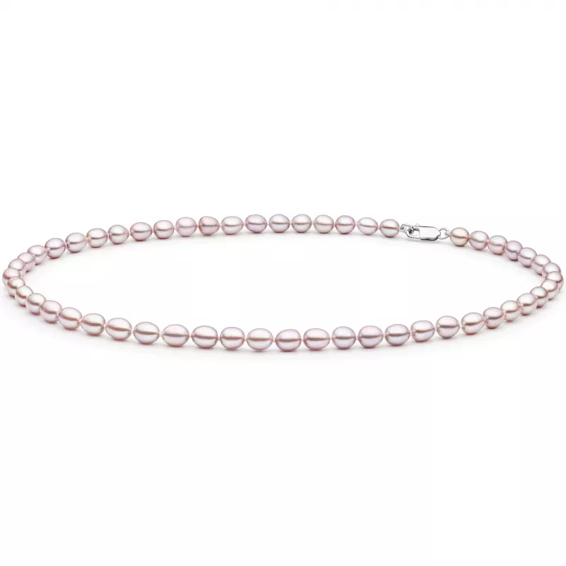 Gaura Pearls Perlenkette - lavendel, reis, 45 cm, 925 Silber Gaura Pearls Perlenkette - lavendel, reis, 45 cm, 925 Silber