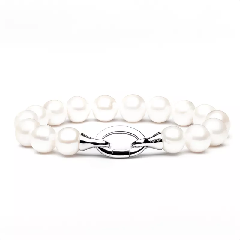Gaura Pearls Perlenarmband - weiß, 11 mm, 925 Silber Gaura Pearls Perlenarmband - weiß, 11 mm, 925 Silber