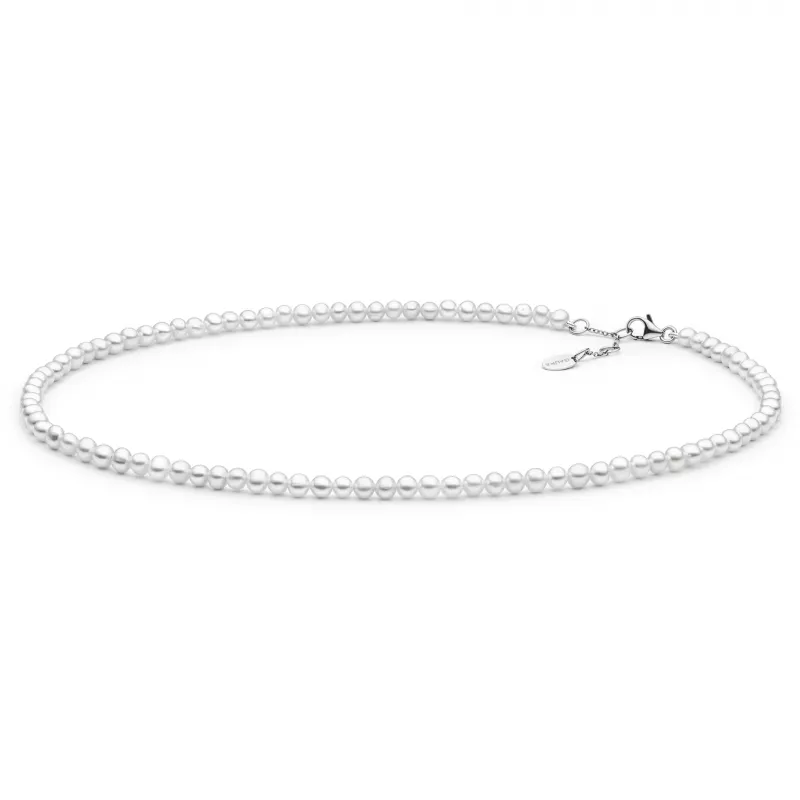 Gaura Pearls Perlenkette - weiß, rund, 38-41 cm, 925 Silber Gaura Pearls Perlenkette - weiß, rund, 38-41 cm, 925 Silber