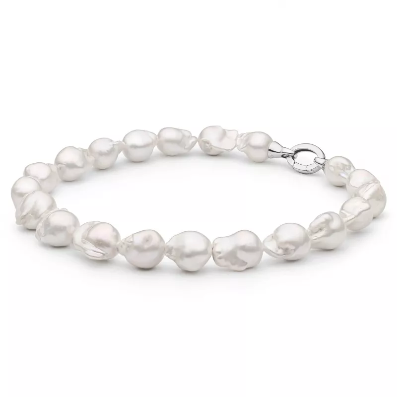 Gaura Pearls Perlenkette - Kasumi like-Perle, weiß, 40 cm, 925 Silber Gaura Pearls Perlenkette - Kasumi like-Perle, weiß, 40 cm, 925 Silber