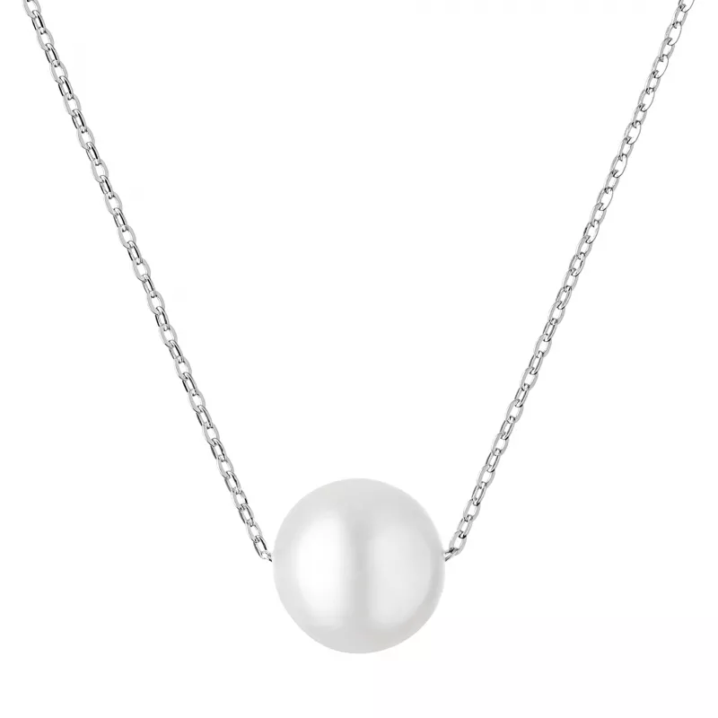 Gaura Pearls Silberkette - weiß, 41 cm, 925 Silber Gaura Pearls Silberkette - weiß, 41 cm, 925 Silber