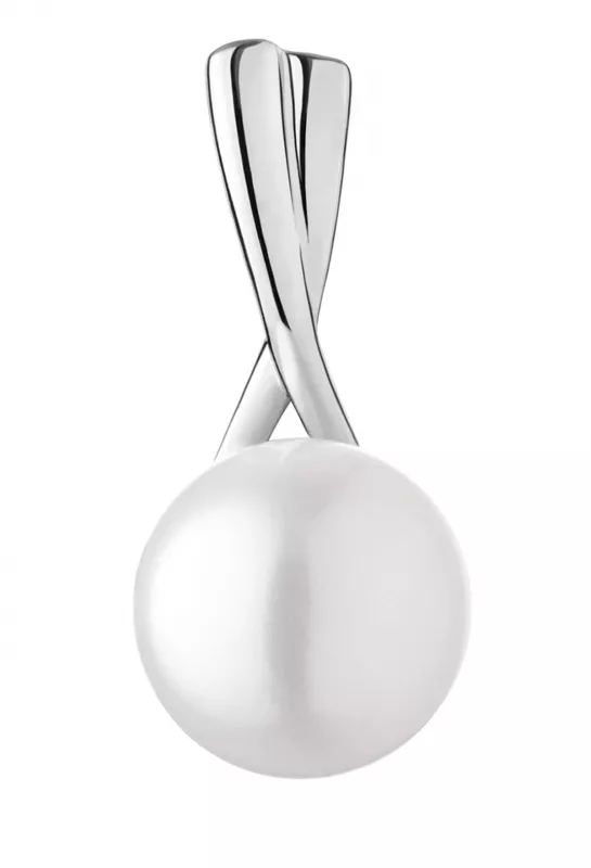 Perlenanhänger einzeln weiß 8.5-9 mm, 925er rhodiniertes Silber, Gaura Pearls, Estland Perlenanhänger einzeln weiß 8.5-9 mm, 925er rhodiniertes Silber, Gaura Pearls, Estland