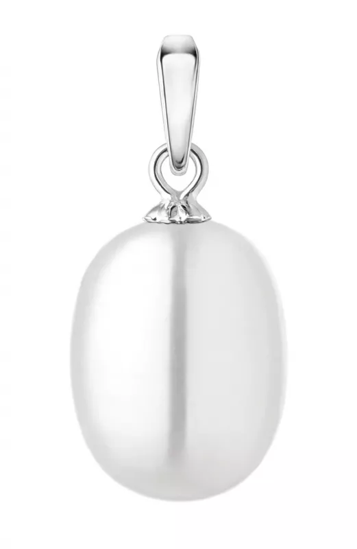 Perlenanhänger einzeln weiß 9-9.5 mm, 925er rhodiniertes Silber, Gaura Pearls, Estland Perlenanhänger einzeln weiß 9-9.5 mm, 925er rhodiniertes Silber, Gaura Pearls, Estland
