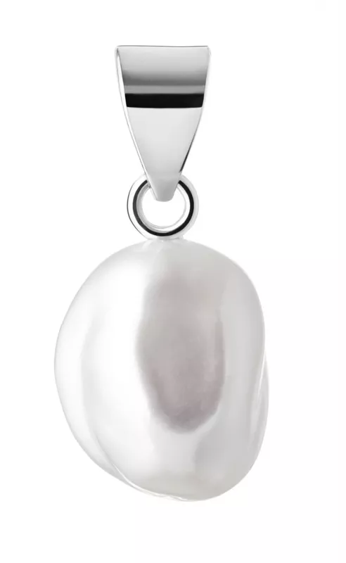 Perlenanhänger einzeln, weiß Keshi Perle 7-8 mm, 925er Silber, Gaura Pearls, Estland Perlenanhänger einzeln, weiß Keshi Perle 7-8 mm, 925er Silber, Gaura Pearls, Estland
