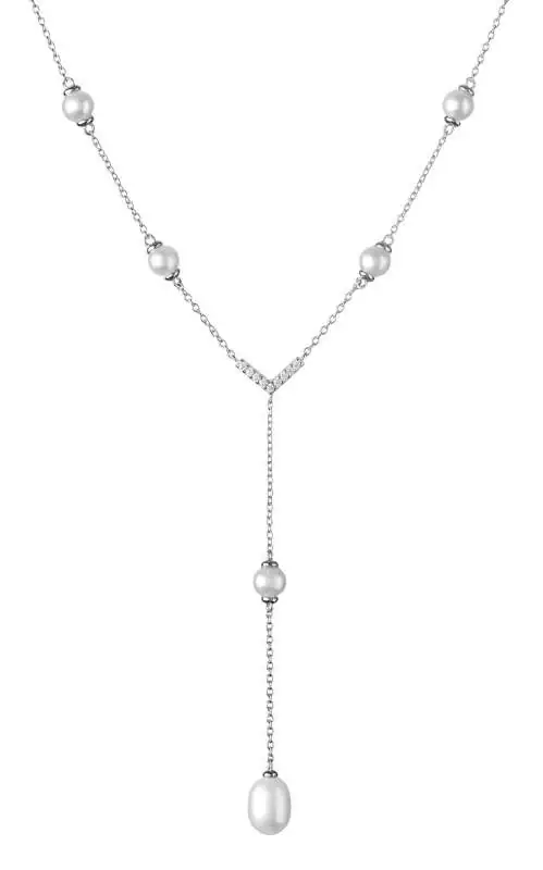 Silberkette von Perlen mit Silber