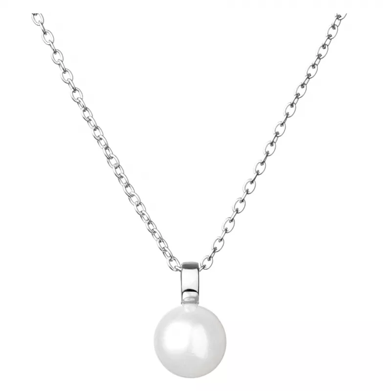 Gaura Pearls Silberkette - weiß, 40-49 cm, 925 Silber