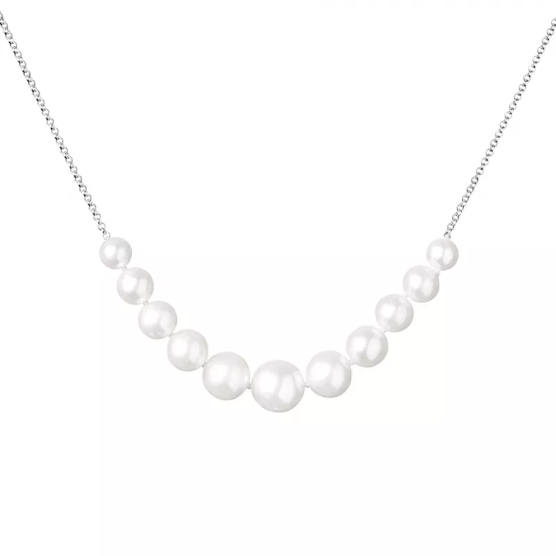 Gaura Pearls Silberkette - weiß, 36-41 cm, 925 Silber Gaura Pearls Silberkette - weiß, 36-41 cm, 925 Silber