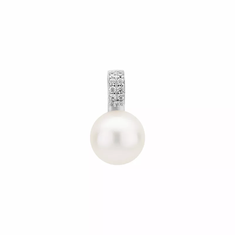 Perlenanhänger einzeln weiß rund 10-10.5 mm, 925er rhodiniertes Silber, Gaura Pearls, Estland Perlenanhänger einzeln weiß rund 10-10.5 mm, 925er rhodiniertes Silber, Gaura Pearls, Estland