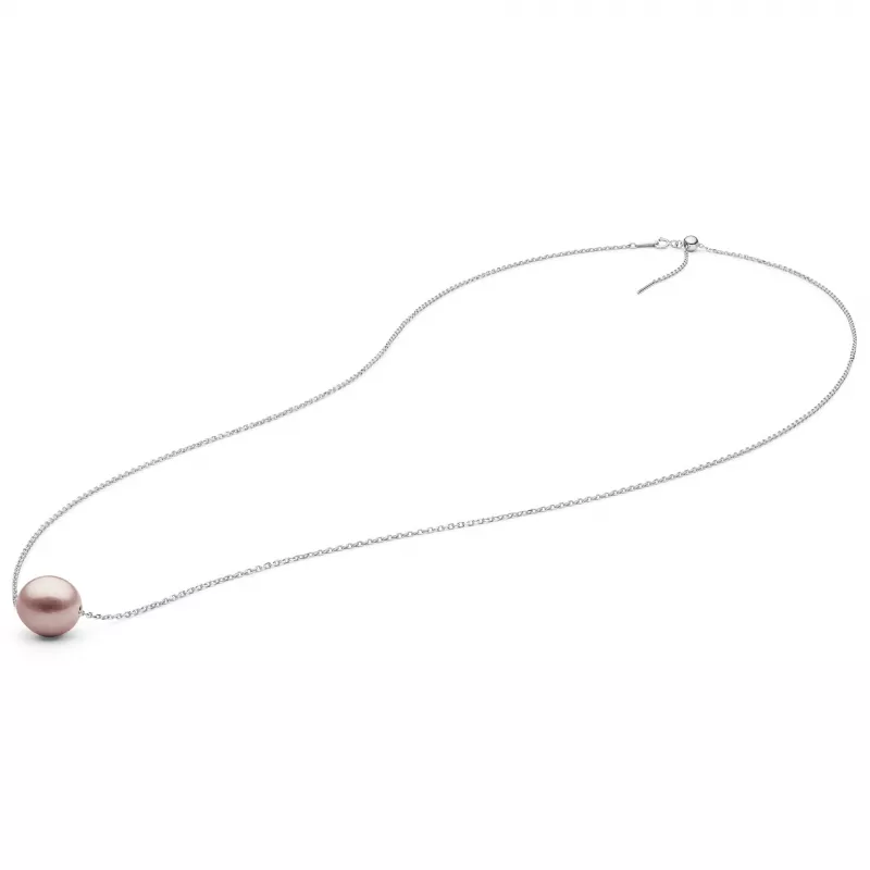 Gaura Pearls Silberkette - 38-45 cm, 585 Roségold plattiert Gaura Pearls Silberkette - 38-45 cm, 585 Roségold plattiert