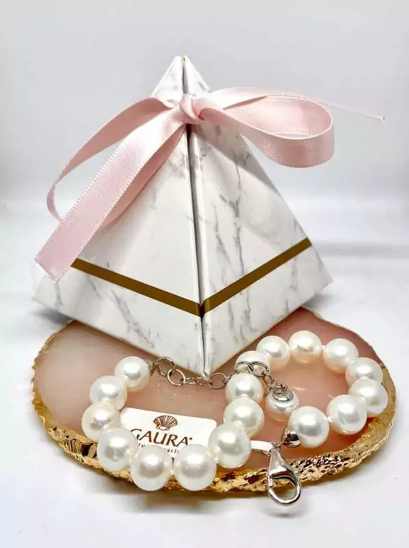 Perlenklassiker Geschenkverpackung Pyramide mit Beispielprodukt