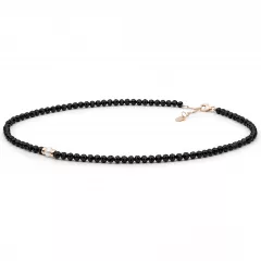Gaura Pearls Perlenkette - weiss, rund, 39-42 cm, 585 Rosegold plattiert