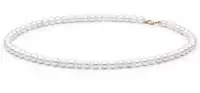 Elegante Choker-Perlenkette weiß rund 7-8 mm, 40 cm, Verschluss Roségold 14K, Marke: Gaura Pearls, Estland