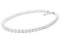 Elegante Perlenkette weiß rund 9-10 mm, 50 cm, Verschluss 925er Silber mit Perle, Gaura Pearls, Estland