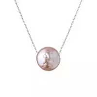 Elegante Silberkette mit barock Perle