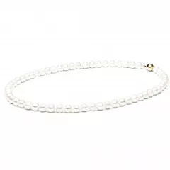 FARWG685-M Gaura Pearls Perlenkette - weiss klassisch 50 cm 585 Weiss Gelbgold