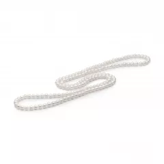 Gaura Pearls Perlenkette - weiß, rund, 8.5 mm, 120 cm