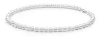 Klassische Perlenkette Herren weiß rund 8-8.5 mm, 45 cm, Verschluss 925er Silber, Gaura Pearls, Estland