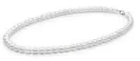 Perlenkette Herren weiß rund 8-8.5 mm, 50cm, Verschluss 925er Silber, Gaura Pearls, Estland