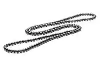 Schwarze Perlenkette lang rund 6.5-7 mm, 120 cm, Gaura Pearls, Estland