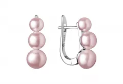 Casual Perlenohrring lavendel rund 5-5.5,6-6.5,7-7.5 mm, Englischer Verschluss, Gaura Pearls, Estland