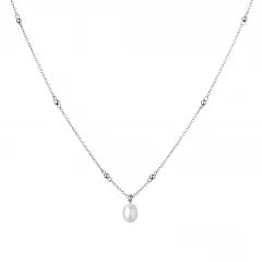 Gaura Pearls Silberkette - weiß, 38-45 cm, 925 Silber