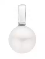 Perlenanhänger einzeln weiß rund 9.5-10 mm, 925er rhodiniertes Silber, Gaura Pearls, Estland