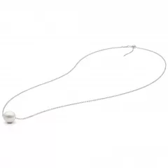 Gaura Pearls Silberkette - weiß, Kasumi Like Perle, 45-80 cm, 925 Silber