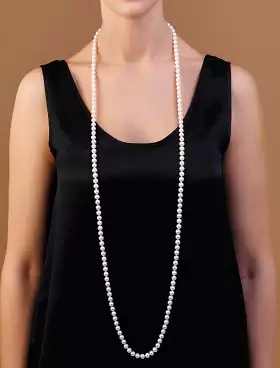 Perlenkette im Rope Stil Perlenklassiker