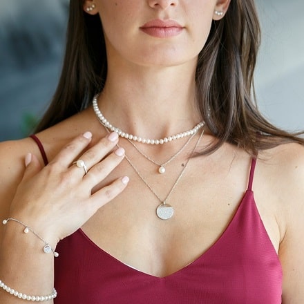 Perlenkette Halskette Kette Mehrfarbig Bunt 120 cm