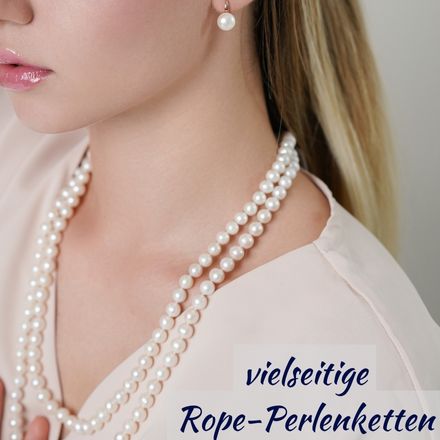 Echte Weiße Akoya-Perlen Halskette 5-6mm, 18 Zoll, Mit 14k Gold-Verschluss